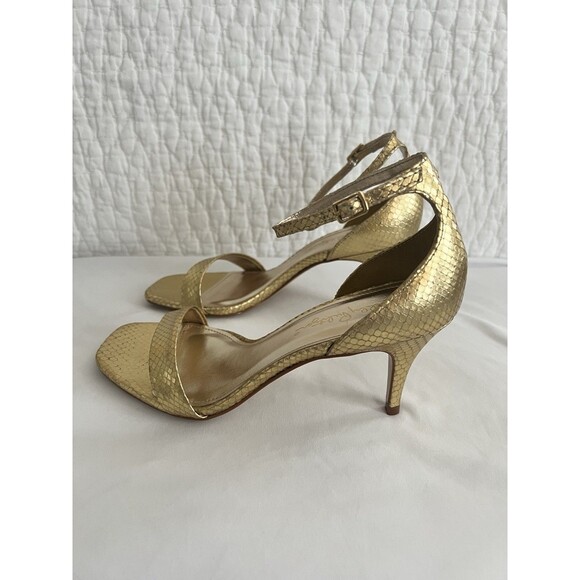 NWOB Lilly Pulitzer Natalie Kitten Heels Gold Metallic Size 8.5 - Picture 5 of 9